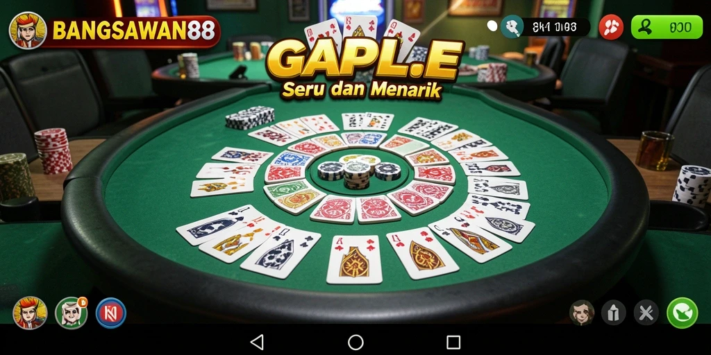 Screenshot BANGSAWAN88 menampilkan keseruan bermain Gaple.