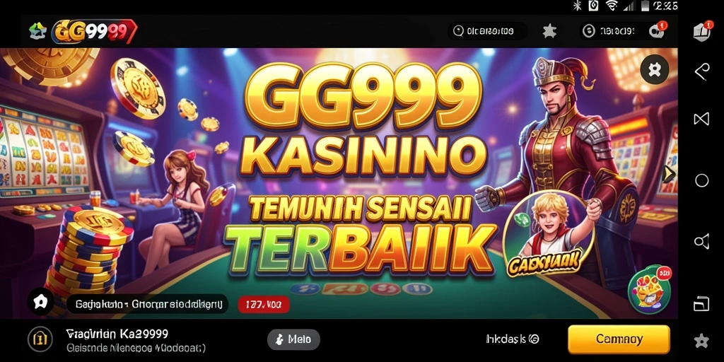 Screenshot gameplay GG999 menampilkan suasana kasino yang mendebarkan.