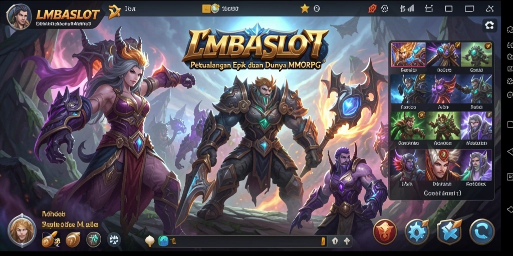 Gameplay seru LMBASLOT dengan interaksi pemain di dunia MMORPG.