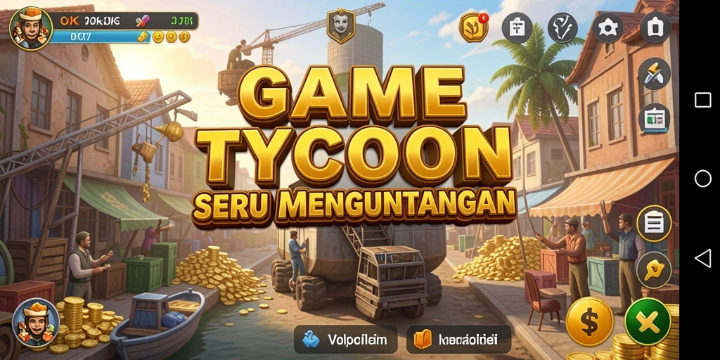 Tangkapan layar gameplay OKJK yang menunjukkan aksi bisnis yang seru.