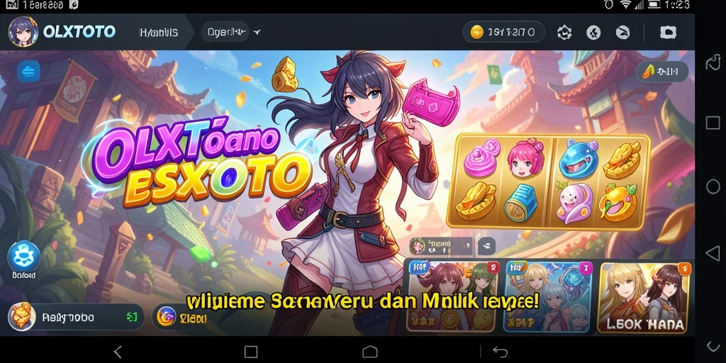 Tampilan gameplay seru di OLXTOTO dengan karakter Anime
