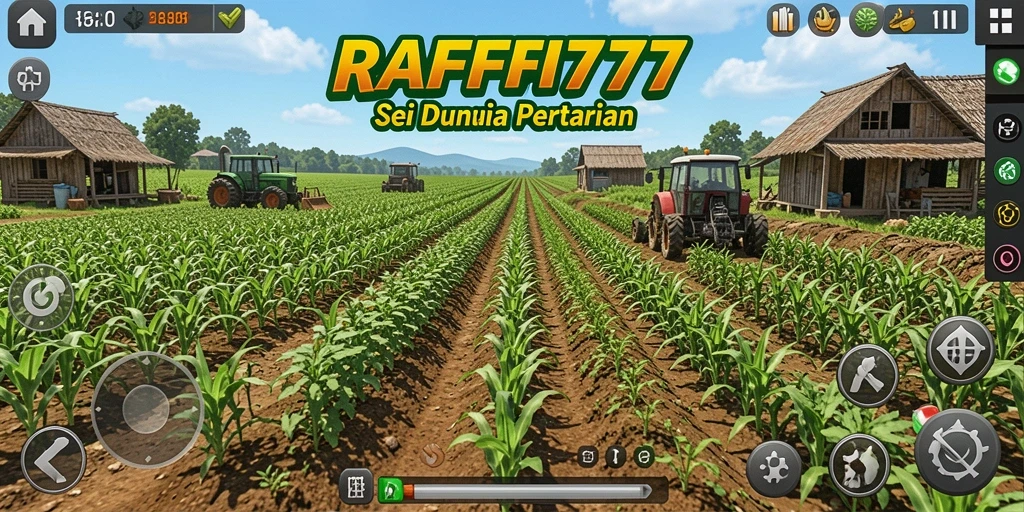 Tampilan gameplay <strong>RAFFI777</strong> yang menarik saat mengelola kebun.