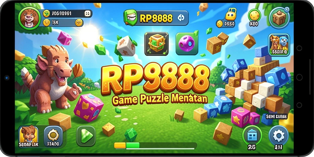 Screenshot permainan RP888 menampilkan tantangan Puzzle yang menarik.